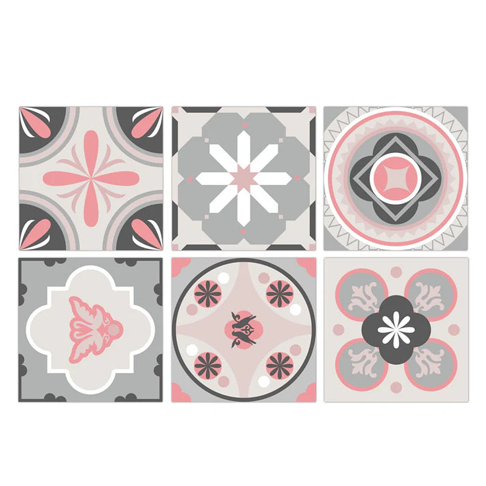 Set Baldosas Adhesivas / Oporto Pink 1