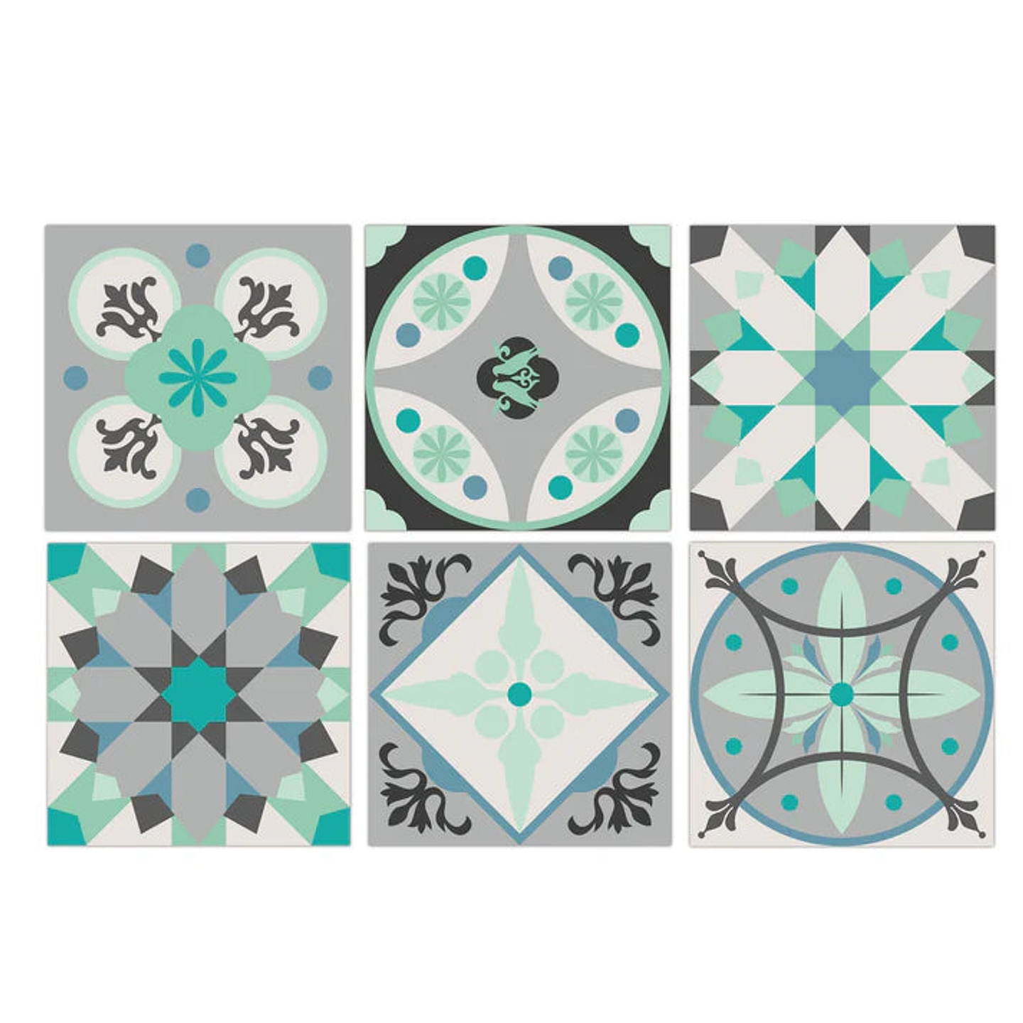 Set Baldosas Adhesivas / Oporto Mint 1