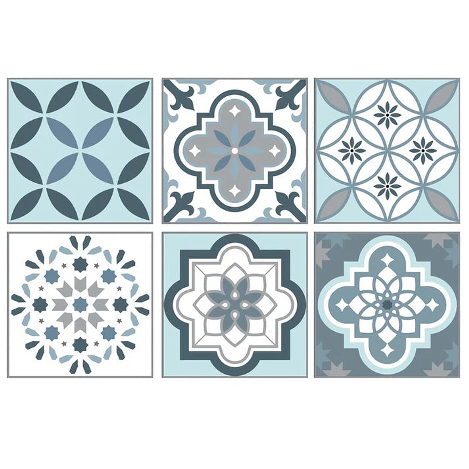 Set Baldosas Adhesivas / Pentel Blue 1