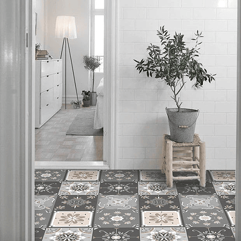 Set Baldosas Adhesivas / Romantic Grey