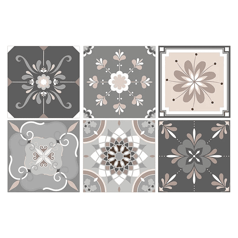 Set Baldosas Adhesivas / Romantic Grey