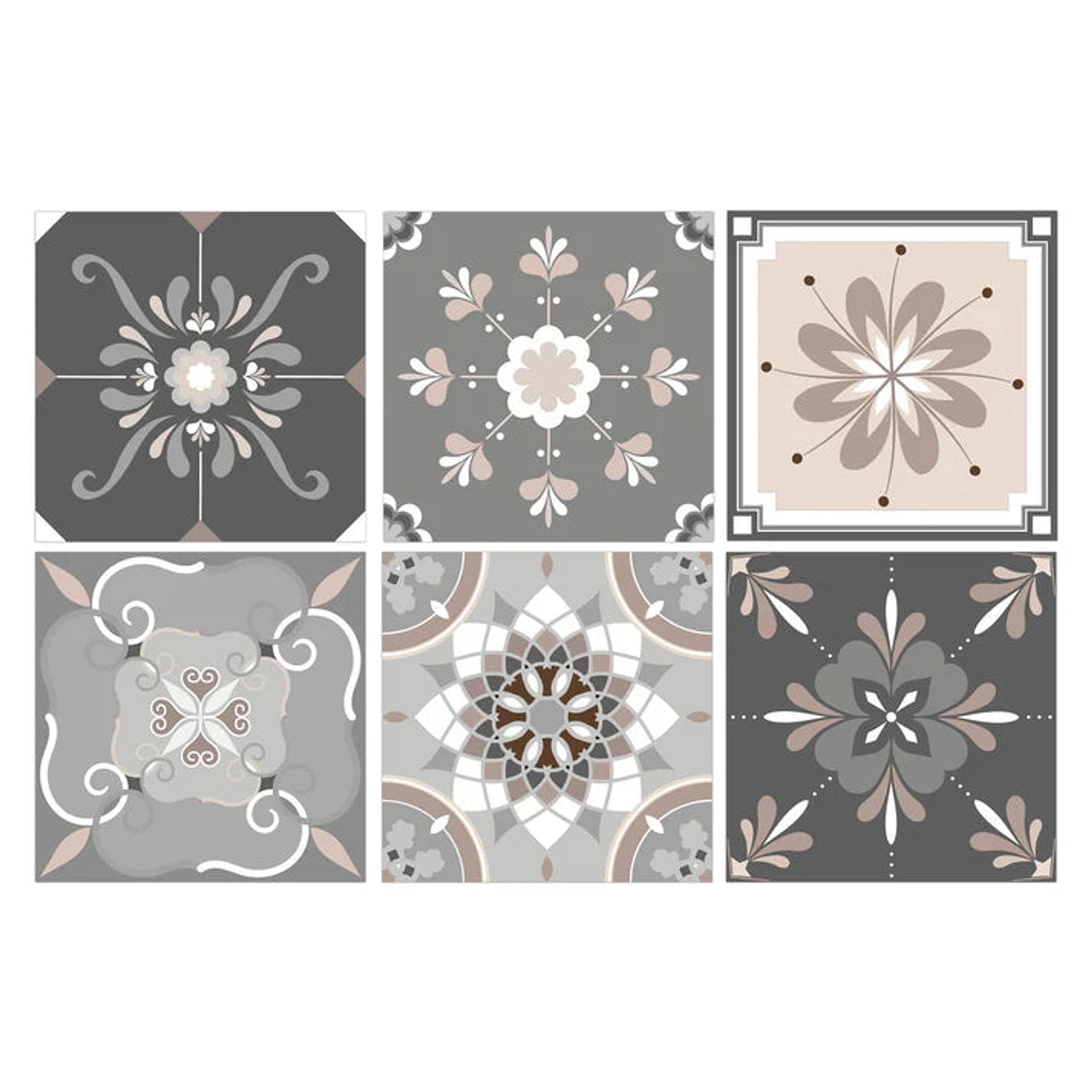 Set Baldosas Adhesivas / Romantic Grey 2