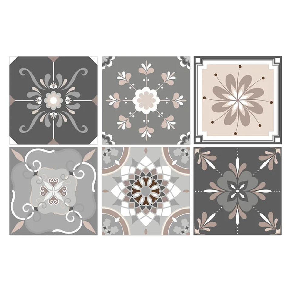 Set Baldosas Adhesivas / Romantic Grey 2