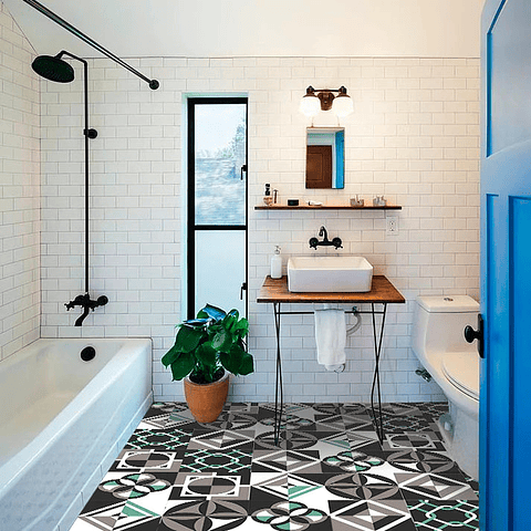 Set Baldosas Adhesivas / Hidraulic Petroleum