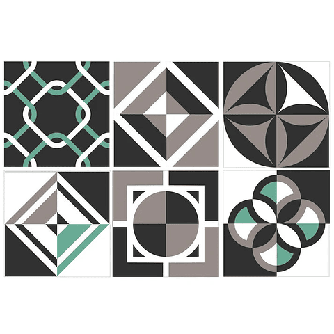 Set Baldosas Adhesivas / Hidraulic Petroleum