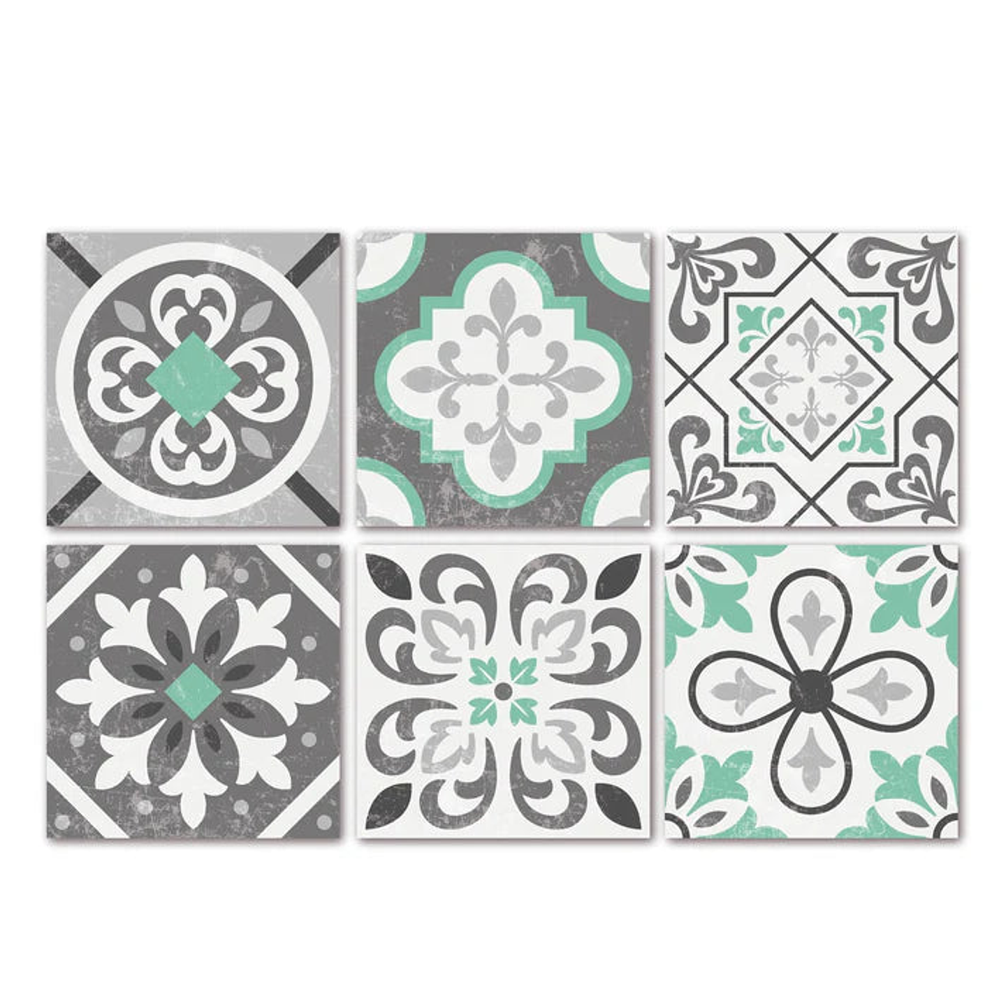 Set Baldosas Adhesivas / Lisboa Mint 1