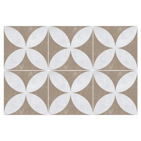 Set Baldosas Adhesivas / Retro Tile Beige