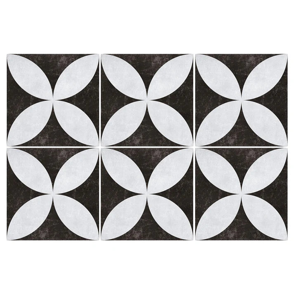 Set Baldosas Adhesivas / Retro Tile Black 3