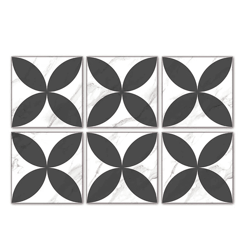 Set Baldosas Adhesivas / Retro Marble Grey
