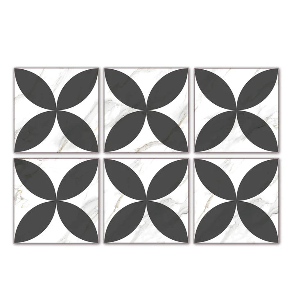 Set Baldosas Adhesivas / Retro Marble Grey 1