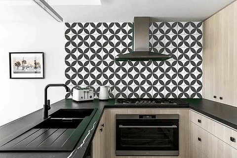 Set Baldosas Adhesivas / Retro Marble Grey