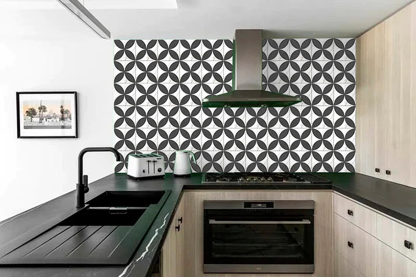 Set Baldosas Adhesivas / Retro Marble Grey 2