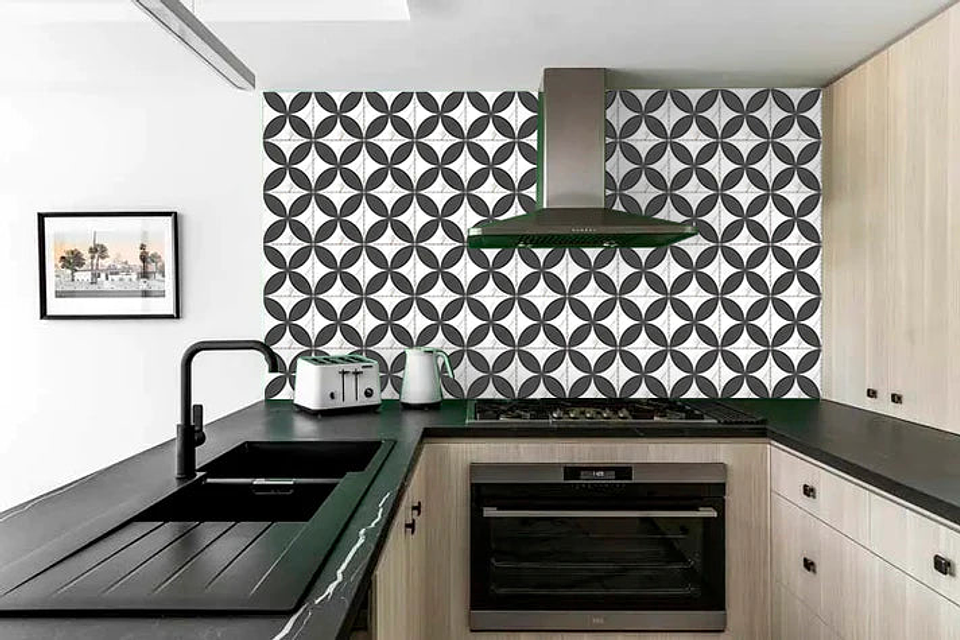 Set Baldosas Adhesivas / Retro Marble Grey 2