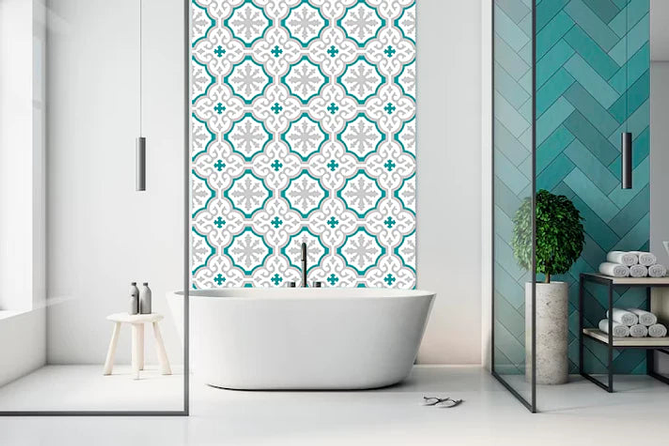 Set Baldosas Adhesivas / Galicia Teal 1