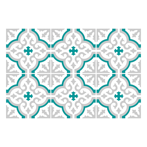 Set Baldosas Adhesivas / Galicia Teal