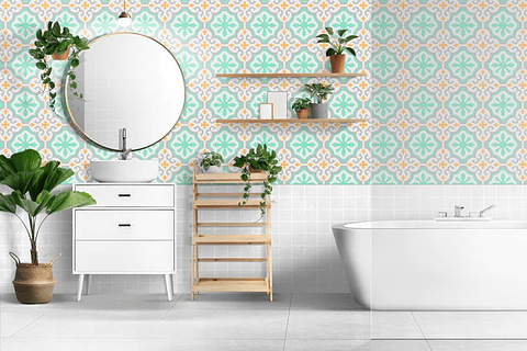 Set Baldosas Adhesivas / Galicia Mint