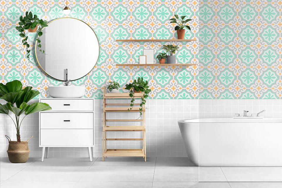 Set Baldosas Adhesivas / Galicia Mint 1