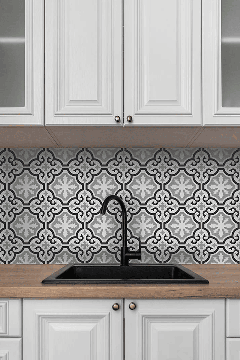 Set Baldosas Adhesivas / Galicia Grey III