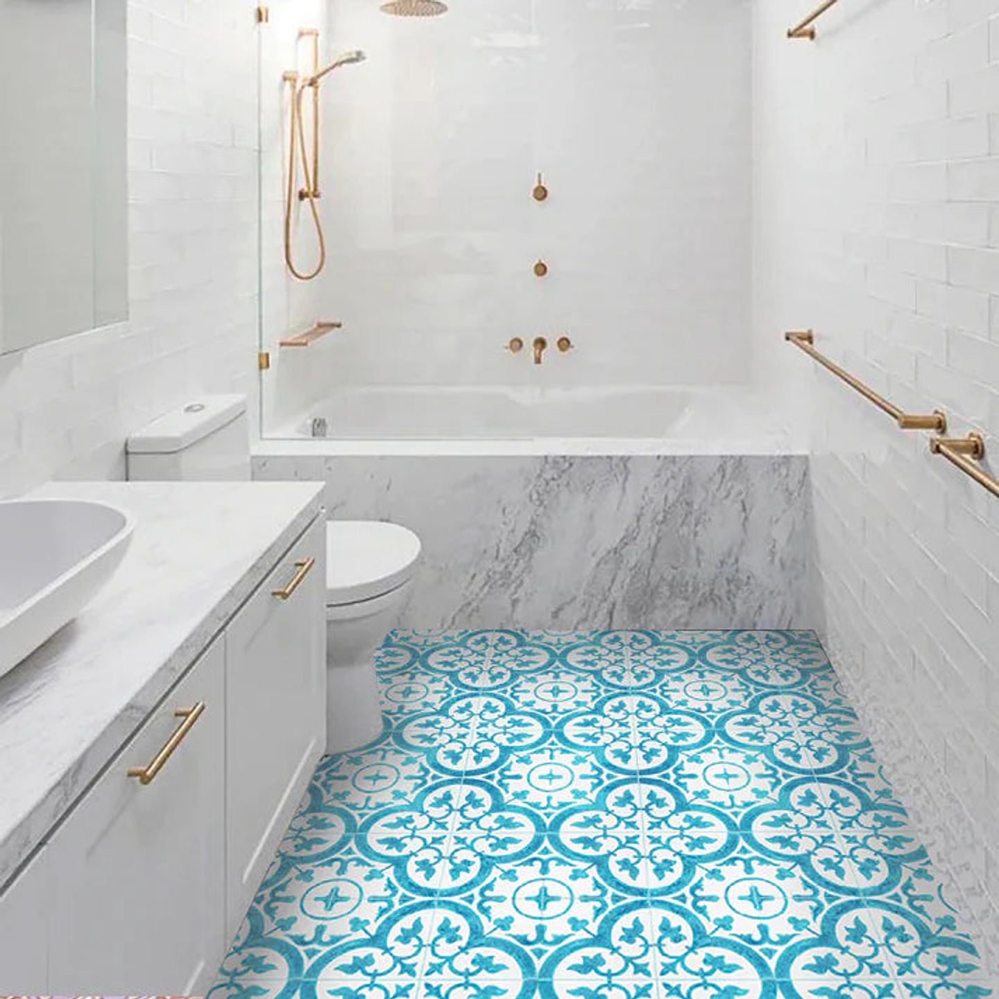 Set Baldosas Adhesivas / Catania Blue 1