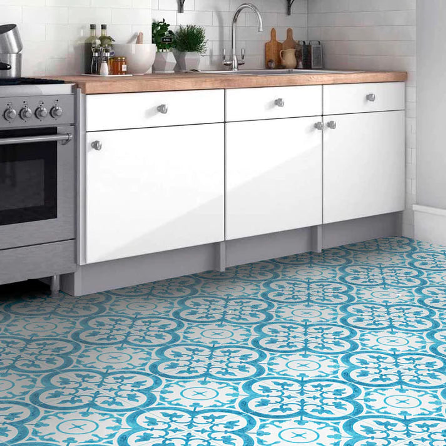 Set Baldosas Adhesivas / Catania Blue 3