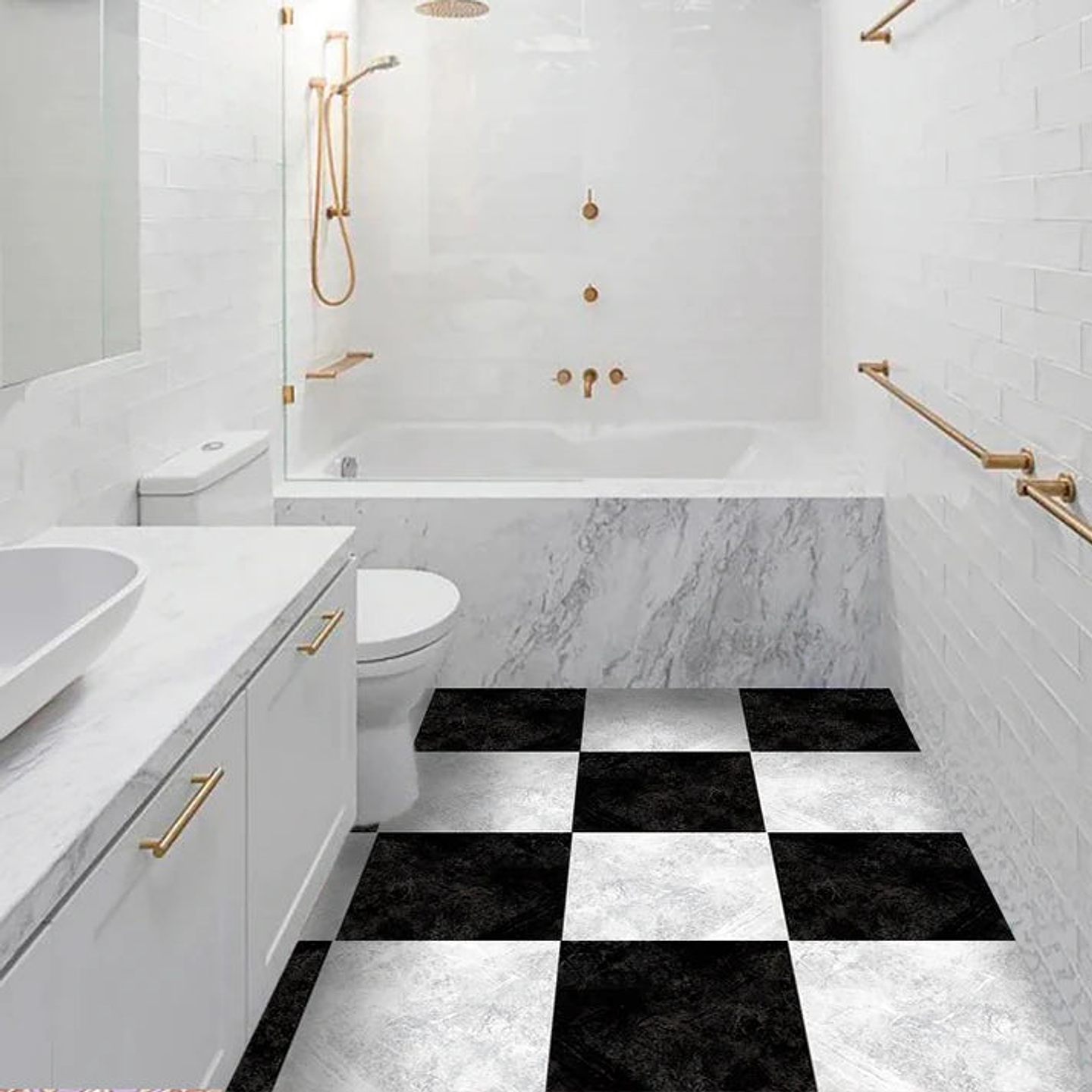 Set Baldosas Adhesivas / Concrete Marble 1