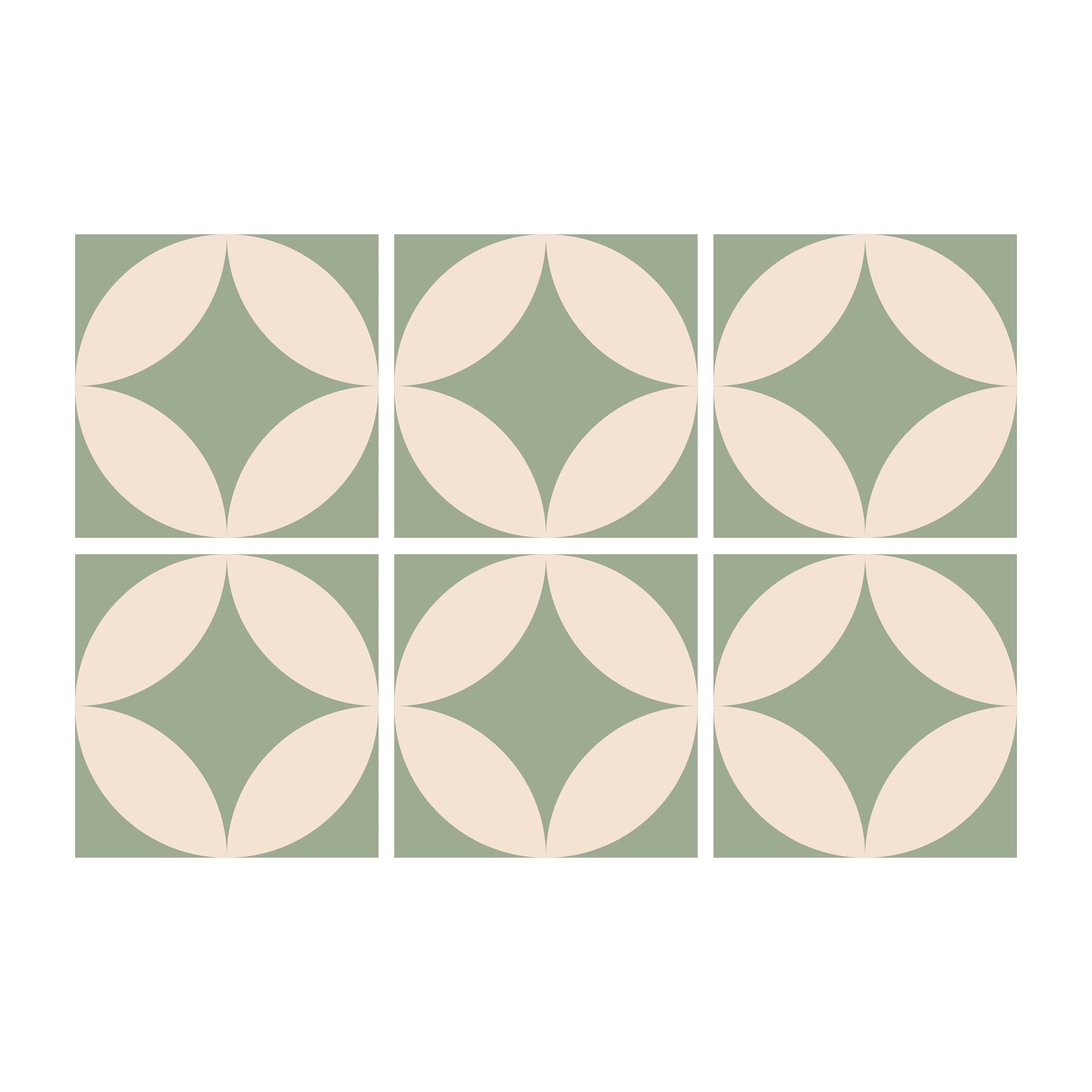 Set Baldosas Adhesivas / Retro Mint 1