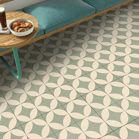 Set Baldosas Adhesivas / Retro Mint