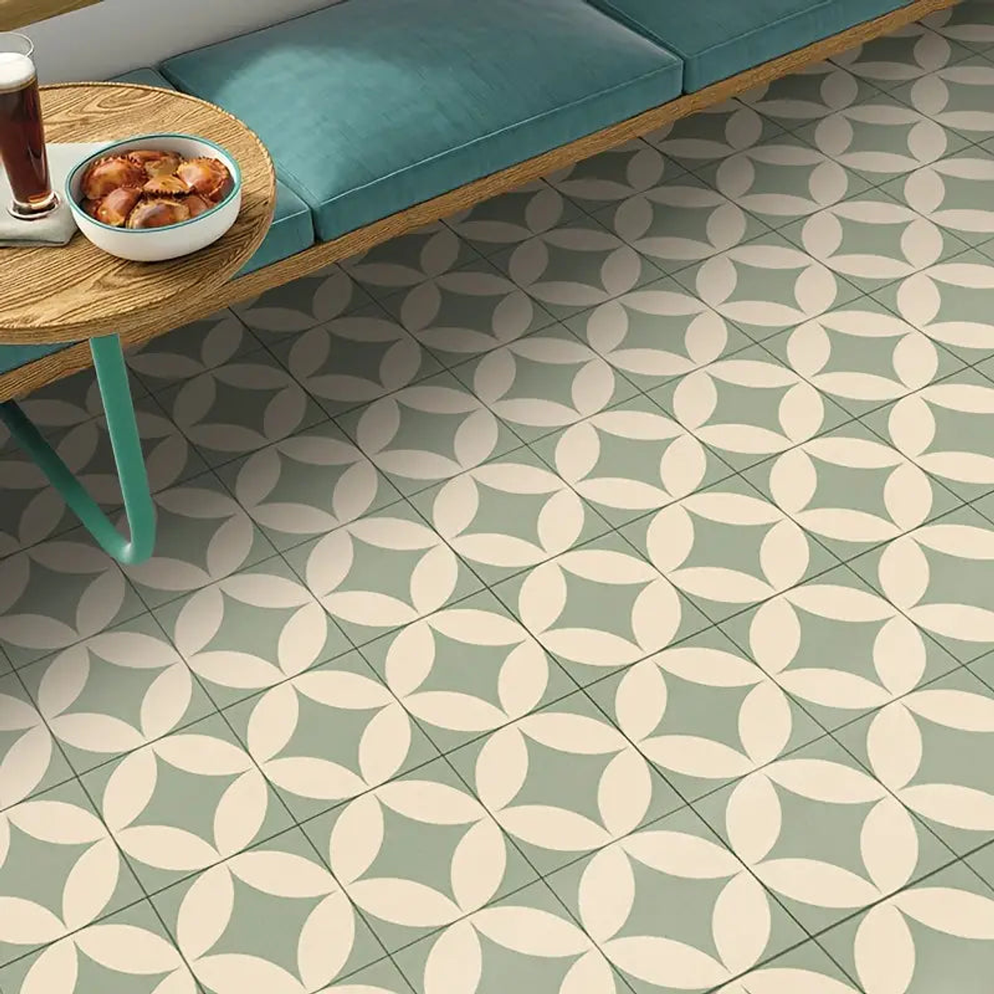 Set Baldosas Adhesivas / Retro Mint 2