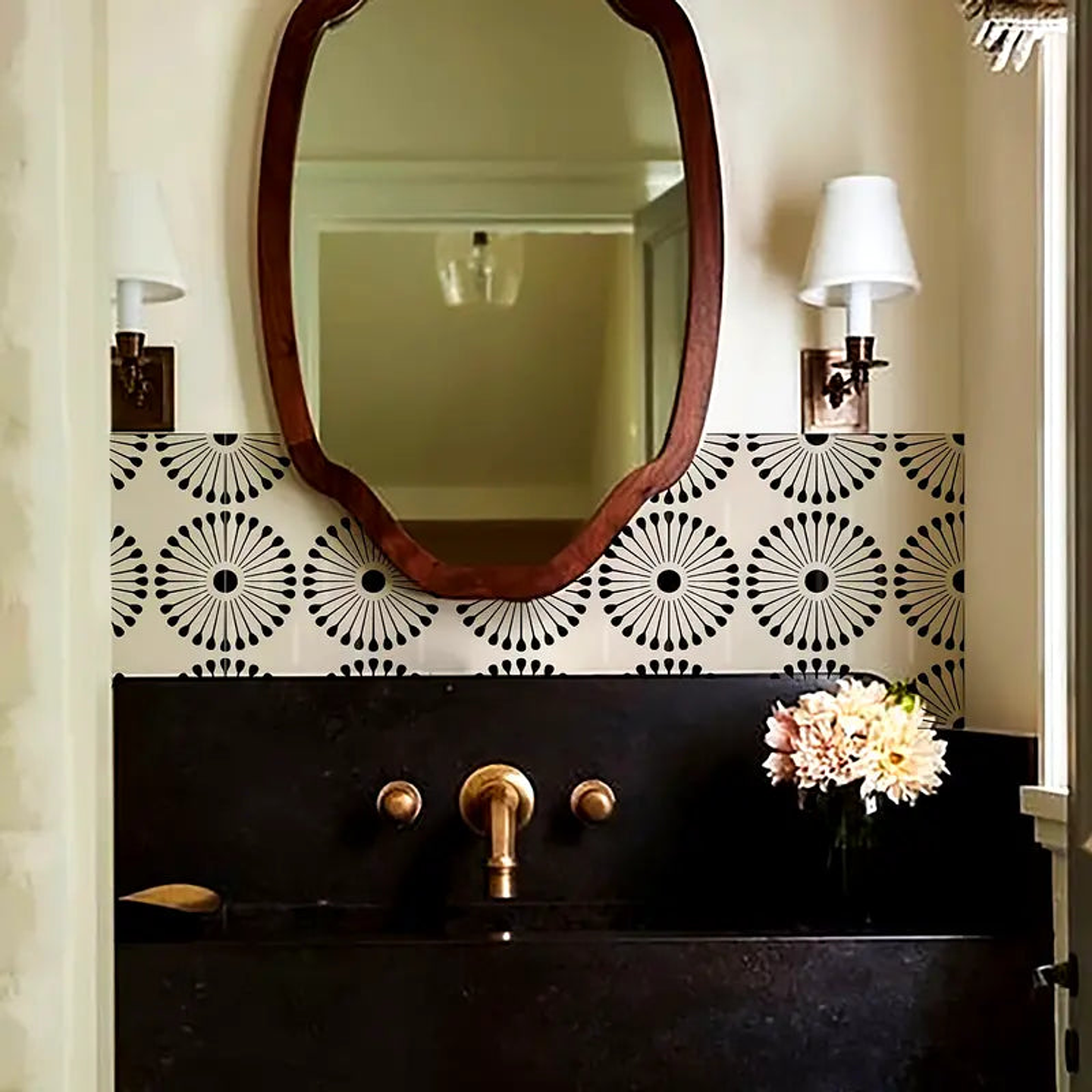 Set Baldosas Adhesivas / Dandelion B&W 1