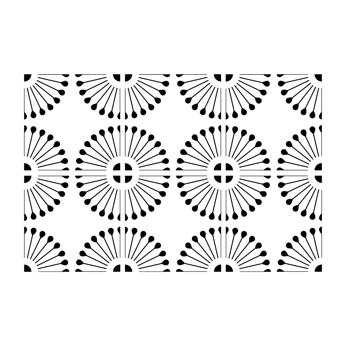 Set Baldosas Adhesivas / Dandelion B&W 2