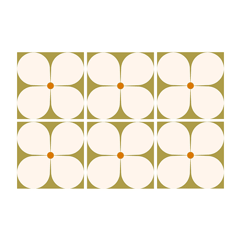 Set Baldosas Adhesivas / Flower