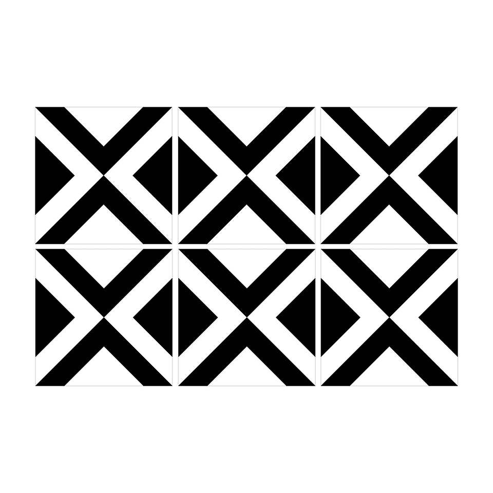 Set Baldosas Adhesivas / Black & White 1
