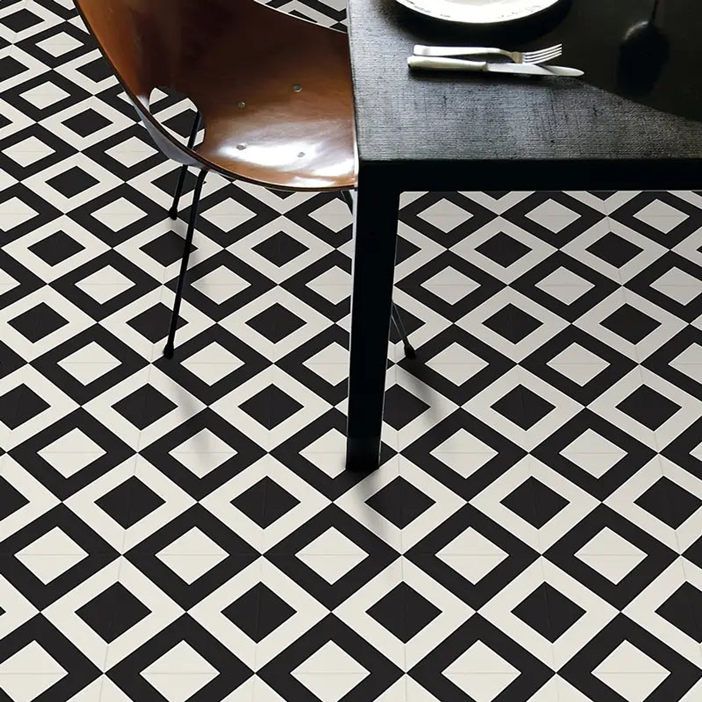 Set Baldosas Adhesivas / Black & White 3