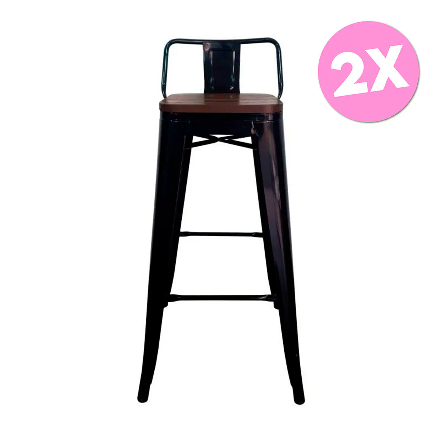 Pack 2 Taburetes Tólix Asiento Madera (Kl) 1