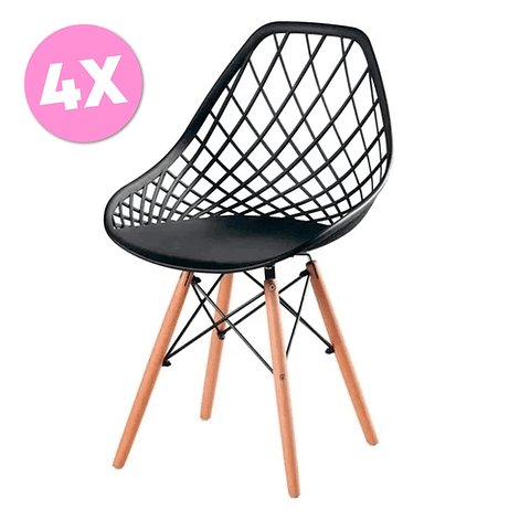 Pack 4 Sillas Eames Mesh (Kl)