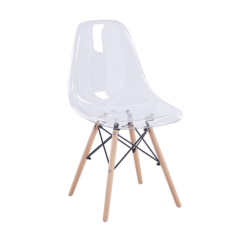 Pack 2 Sillas Eames Transparentes (Kl)
