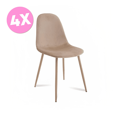 Pack 4 Sillas Spoon Velvet (Kl)