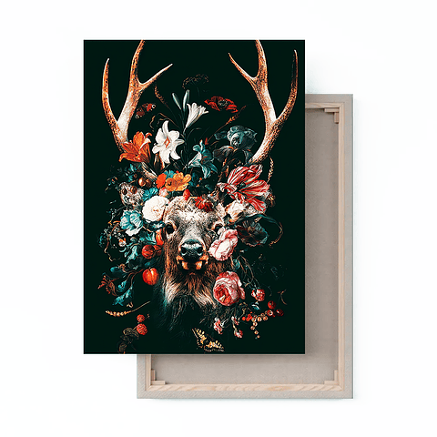 Cuadro Canvas / Floral Animal - Deer