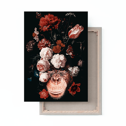 Cuadro Canvas / Floral Animal - Gorilla