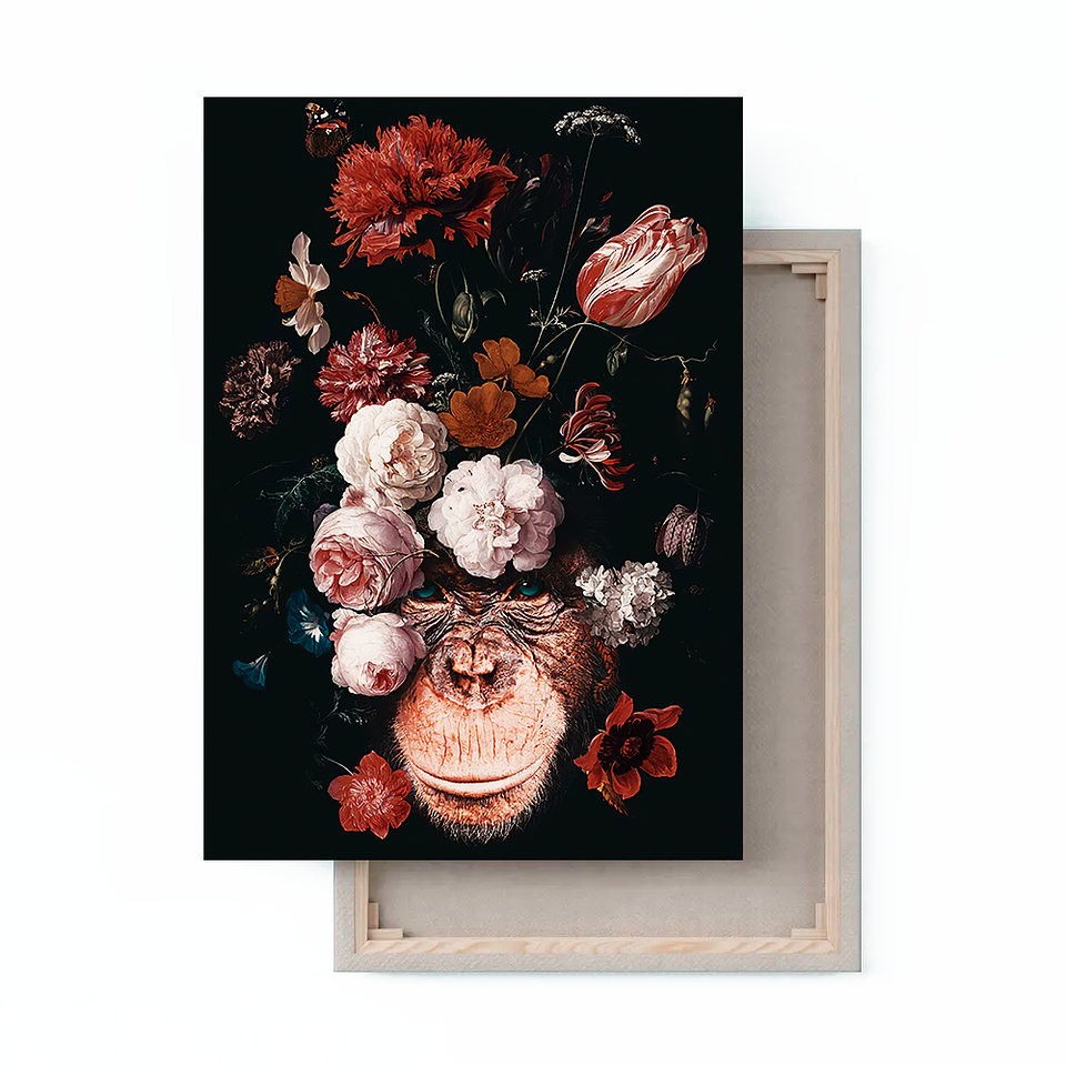 Cuadro Canvas / Floral Animal - Gorilla 1