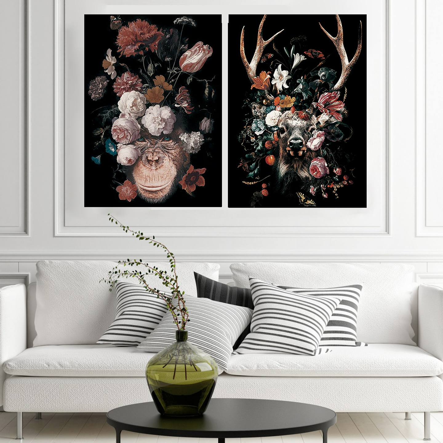 Cuadro Canvas / Floral Animal - Gorilla 2