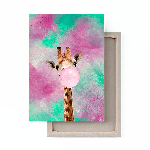 Cuadro Canvas / Giraffe Bubble Gum
