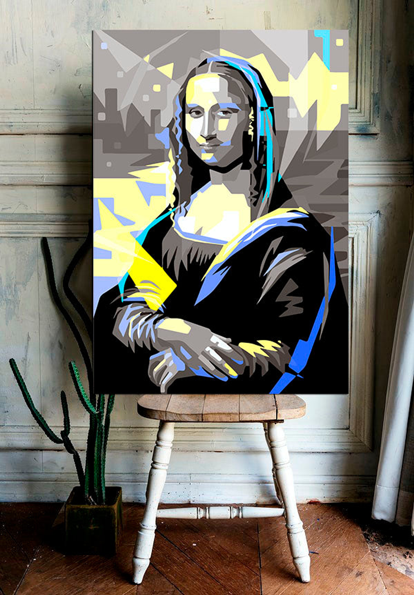 Cuadro Canvas / Mona Lisa Grey Blue 2