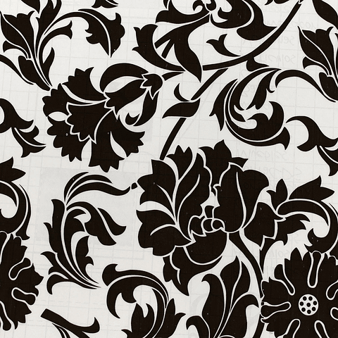 Pack 3 Rollos Vinílo Adhesivo / Flores Negras / 23422