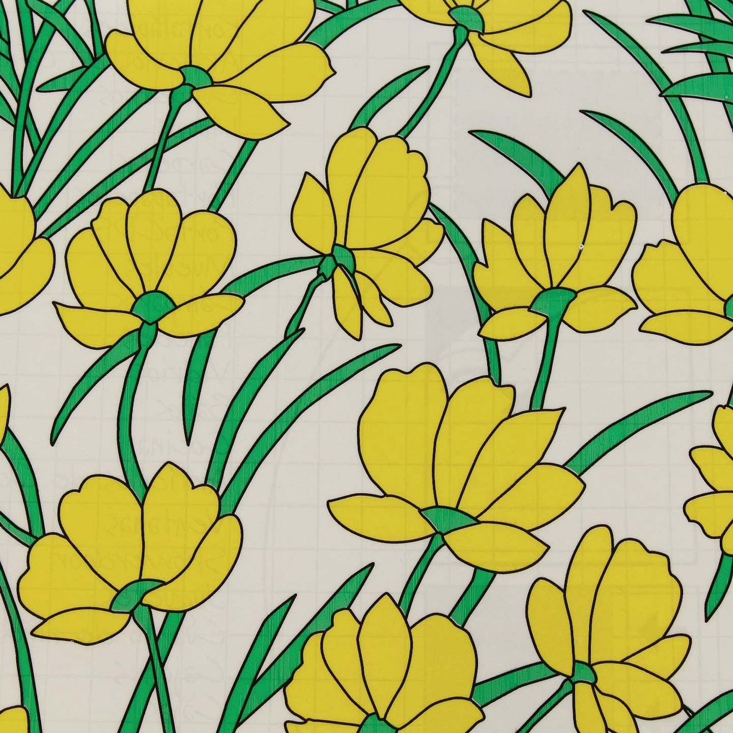 Pack 3 Rollos Vinílo Adhesivo / Flores Verdes / 29259 1