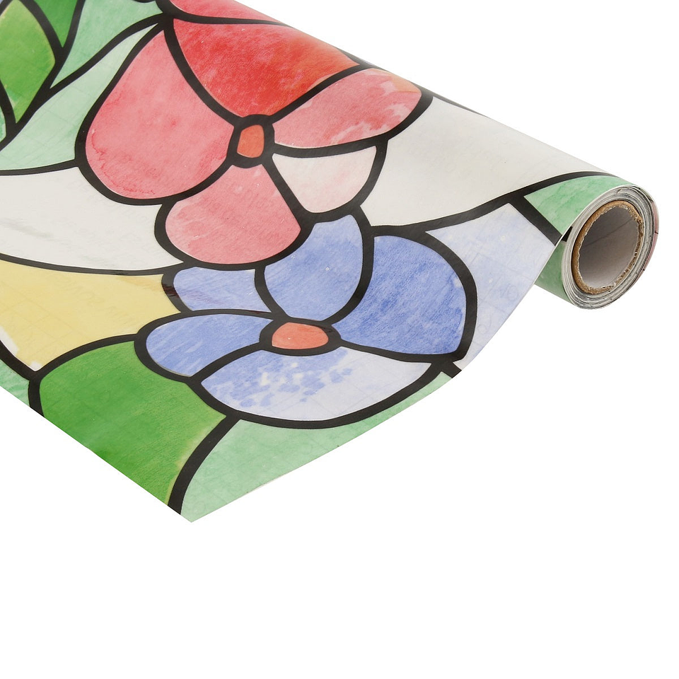 Pack 3 Rollos Vinílo Adhesivo / Flores Rojas / 29011 2