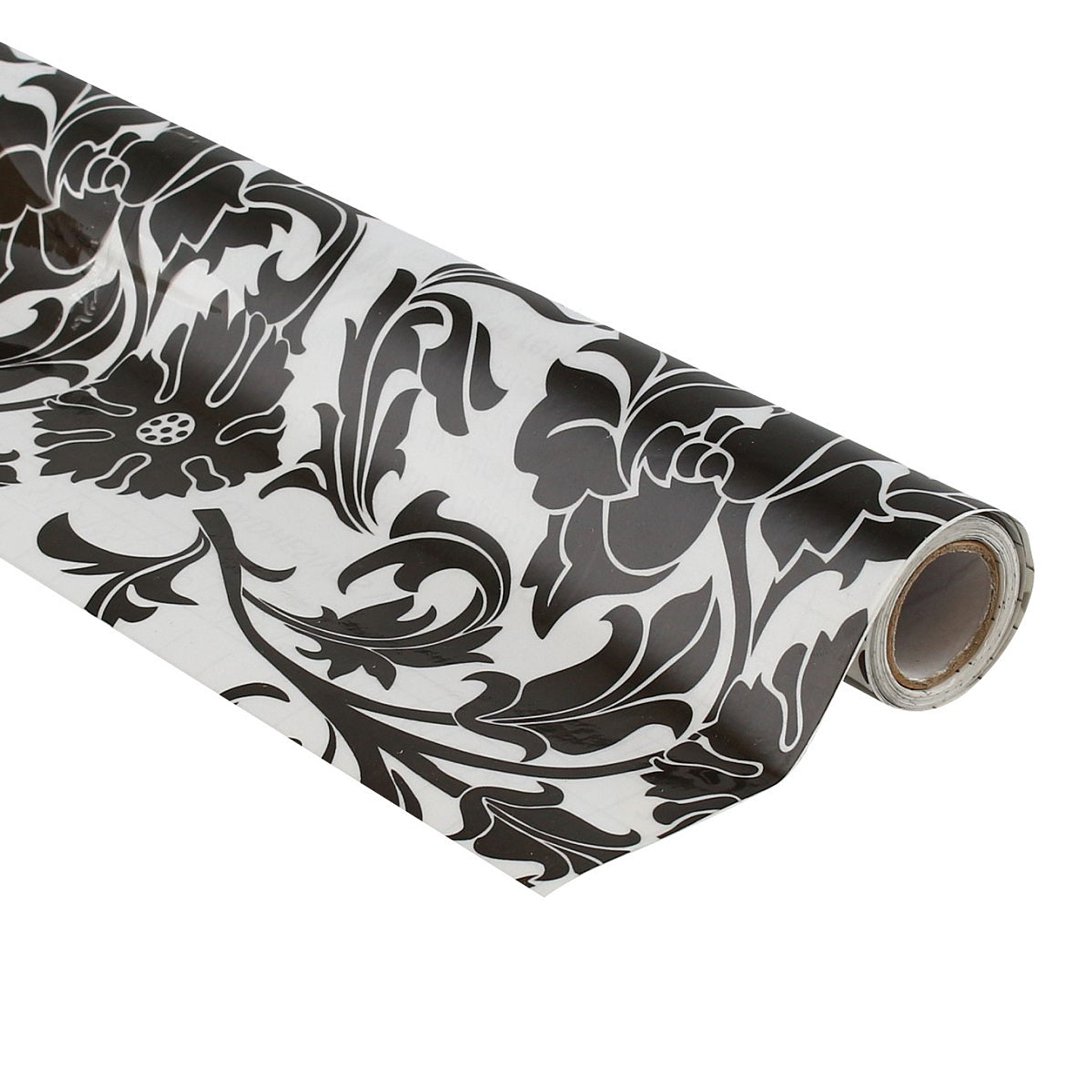 Pack 3 Rollos Vinílo Adhesivo / Flores Negras / 23422 2