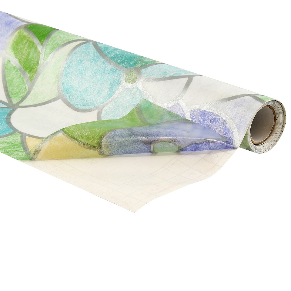 Pack 3 Rollos Vinílo Adhesivo / Flores Celestes / 28543 3