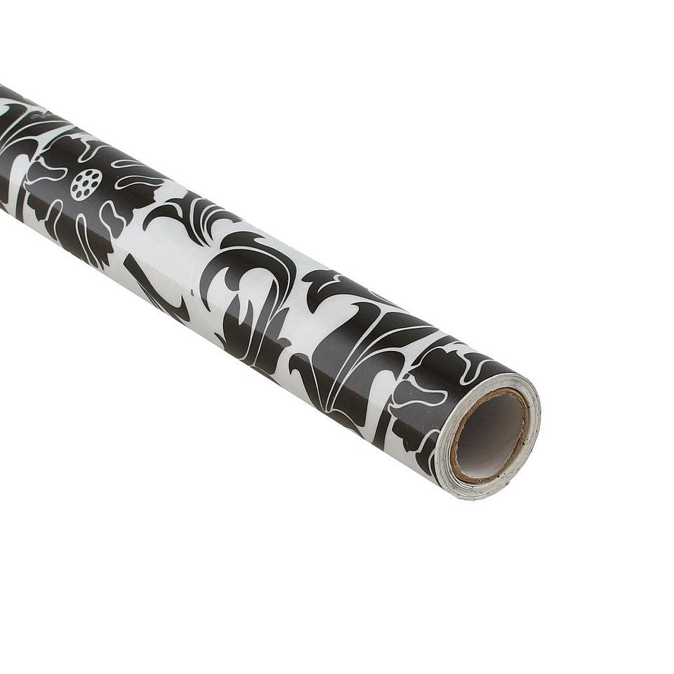 Pack 3 Rollos Vinílo Adhesivo / Flores Negras / 23422 4