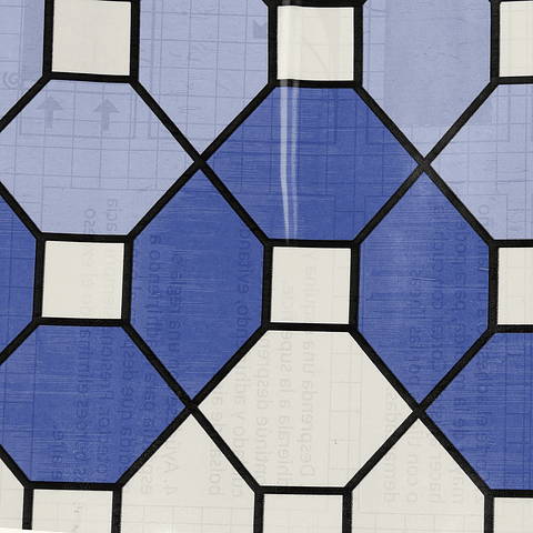 Set de 12 Rollos de Vinílo Adhesivo / Rombos Azules / 28023